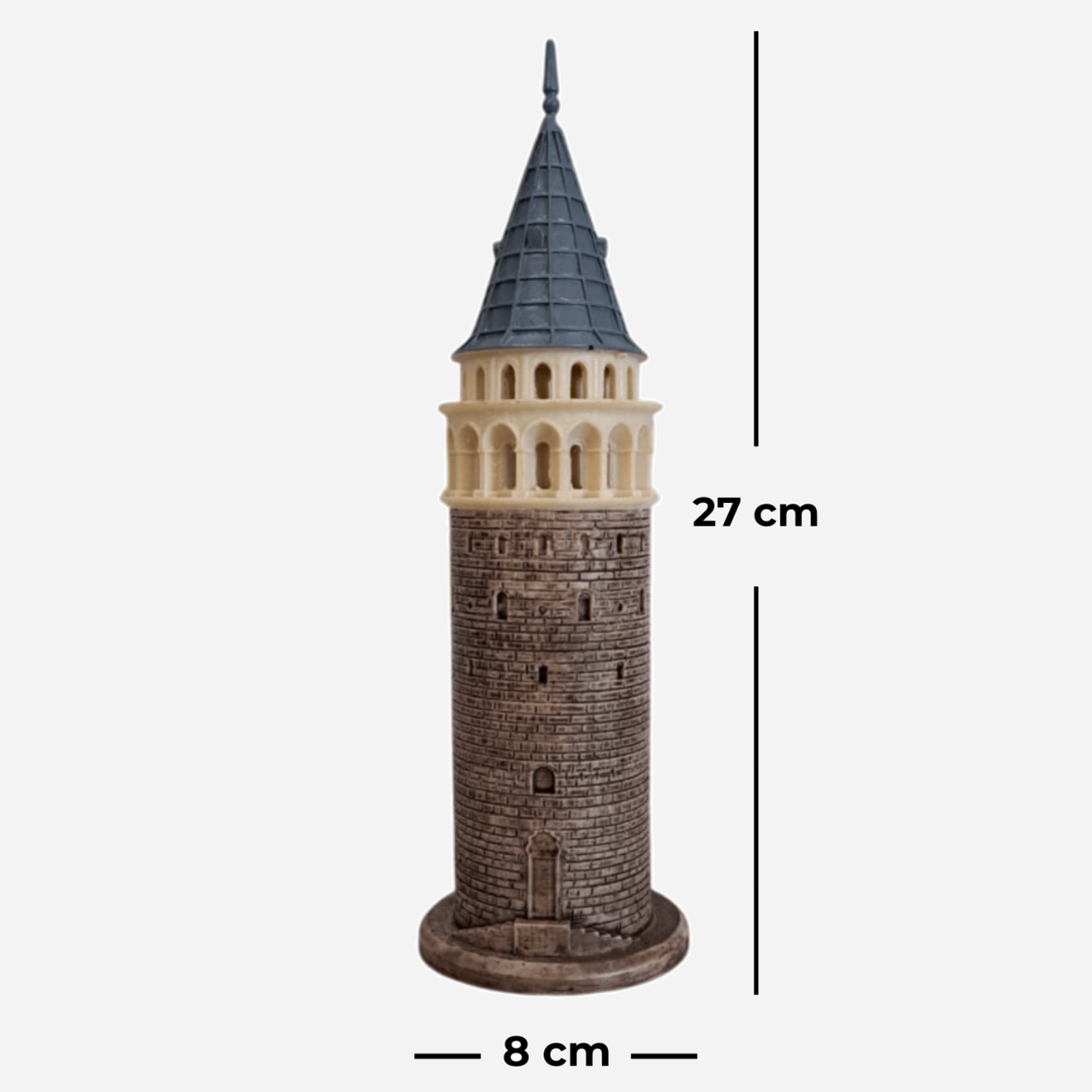 27 cm Galata Kulesi Biblo büyük boy ön görünüm